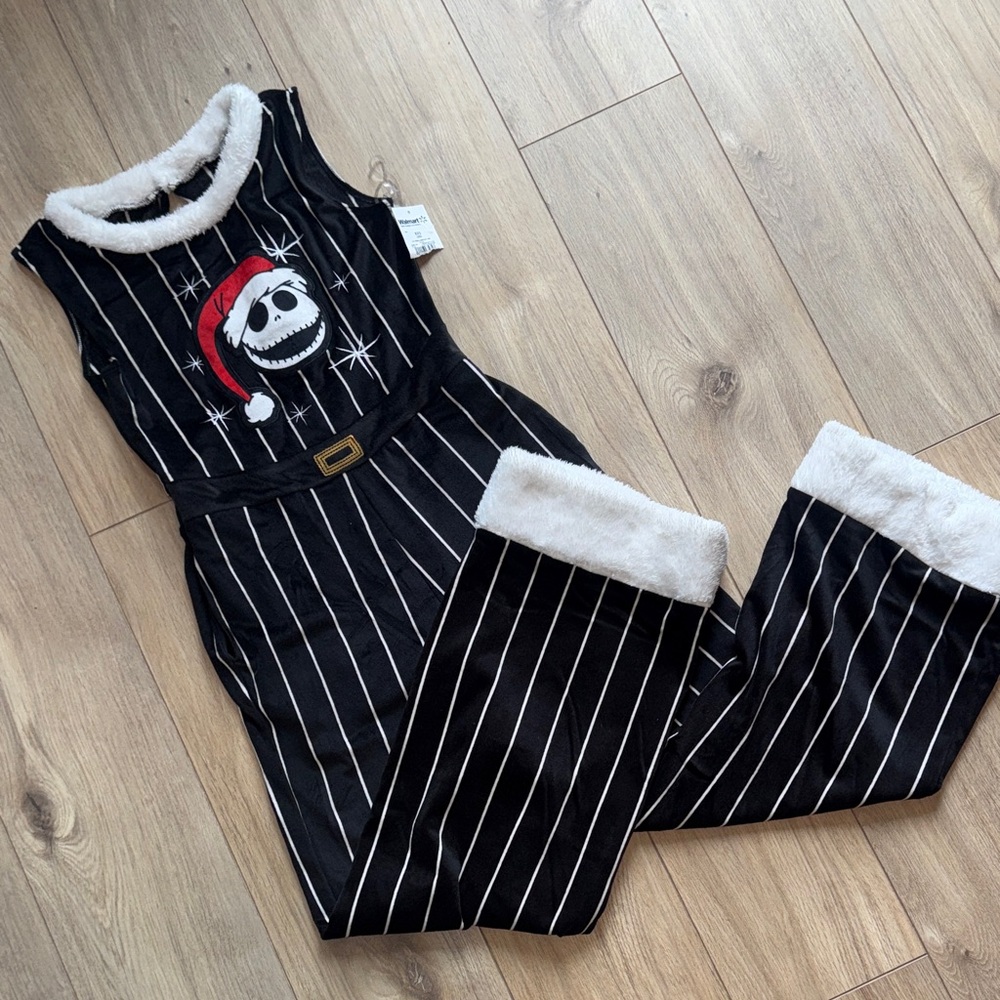 DISNEY Nightmare Before Christmas Jumpsuit Footie Pajamas Sleeveless Onesie NWT